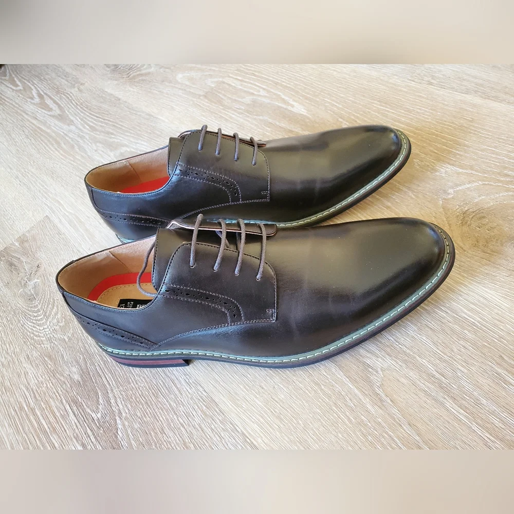 Bruno Marc Mens Prince-16 Lace Up Leather Oxford  BROWN Dress Shoes Sz 13 NWOB